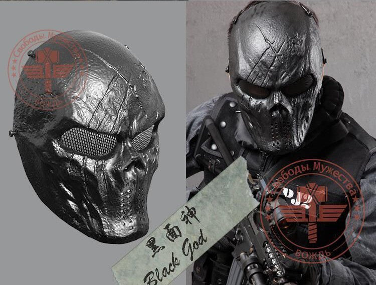 Tactical Airsoft Mask Motorcycle Halloween Full Face Skull Tactical Airsoft Mask Motorcycle Halloween Full Face Skull