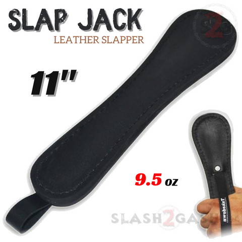 Slap Jack Self Defense Real Leather Slapper Black Jack - Black Large 11 Inch