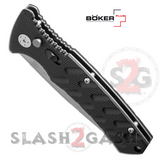Boker Plus Strike Automatic Knife Black - Drop Point Stone Wash Switchblade w/ Carry Case slash2gash S2G