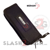 Boker Plus Strike Automatic Knife Black - Drop Point Stone Wash Switchblade w/ Zippered Carry Case slash2gash S2G