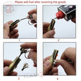 Round Bullet Fire Starter - Emergency Match Survival Key Chain Lighter
