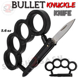 Bullet Knuckles w/ Hidden Knife USA Paperweight - Black Duster .30-06 thirty ought six