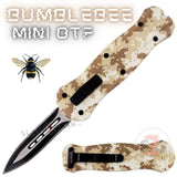 Desert Camouflage Digital Sand Camo Mini Out The Front Knife Small Automatic Switchblade Knives California Legal - Dagger Bumble Bee