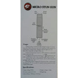 Micro USB Slider Mini Keychain STUN GUN w/ LED Rechargeable Black
