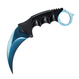 CSGO karambit blue steel tactical claw neck knife fixed blade knives counter strike CS GO hawkbill with sheath
