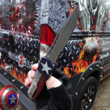S2G Tactical Knives Captain America OTF Knife D/A Auto Bead Blasted Switchblade *Limited Edtition* Drop Point Serrated