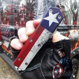 S2G Tactical Knives Captain America OTF Knife D/A Auto Bead Blasted Switchblade *Limited Edtition*