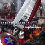 S2G Tactical Knives Captain America OTF Knife D/A Auto Bead Blasted Switchblade *Limited Edtition*