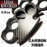Black Carbon Fiber Knuckles Legal Duster Light Weight Puncher - Self Defense Paperweight