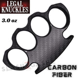 Carbon Fiber Knuckles Legal Duster Lightweight Puncher - Black Self Defense Paperweight