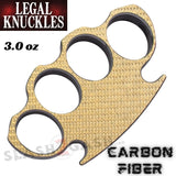 Carbon Fiber Knuckles Legal Duster Lightweight Puncher - Gold Self Defense Paperweight
