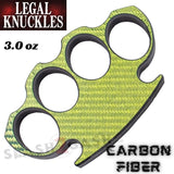 Carbon Fiber Knuckles Legal Duster Lightweight Puncher - Green Self Defense Paperweight