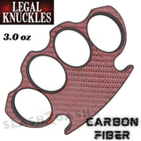 Carbon Fiber Knuckles Legal Duster Lightweight Puncher - Pink Self Defense Paperweight