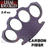 Purple Carbon Fiber Knuckles Legal Duster Light Weight Puncher - Self Defense Paperweight