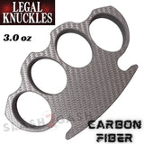 Silver Carbon Fiber Knuckles Legal Duster Light Weight Puncher - Self Defense Paperweight