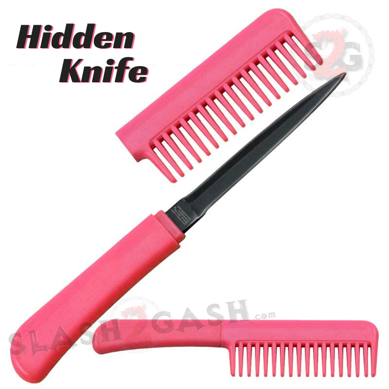 Secret Comb Comb Knife Hidden Blade Self Defense Dagger - Assort. colors – Slash2Gash