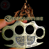 Constantine Brass Knuckles Holy Spiritus Paperweight Movie Replica Cross Buckle - Bronze