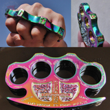 Rainbow Constantine Brass Knuckles Holy Spiritus Paperweight Movie Replica Cross Buckle - Titanium