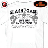 slash2gash Hot Leathers Stovepipe Shotguns Jumbo Print Skeleton Biker T-Shirt S2G