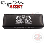 Tiger USA Box Spring Assist Dagger Stiletto Knives Slim Pocket Knife