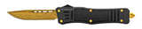 Damascus Etched Commando OTF Knife D/A Auto Switchblade - Asst.