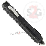 Deadly Vow OTF Dual Action Automatic Knife Black 2 Tone Double Edge