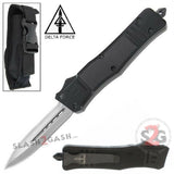 Delta Force Commando D/A OTF Automatic Knife Black - Dagger Plain
