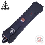 Delta Force OTF Crypt Keeper Dual Action Black Tactical Automatic Knife Dagger Serrated