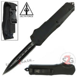 Delta Force OTF Recon D/A Black Tactical Automatic Knife Switchblade - Dagger Plain