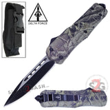 Delta Force OTF Recon D/A Real Tree Camo Automatic Knife Switchblade - Single Edge Plain