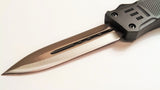 Delta Force OTF Commando D/A Black Automatic Knife Switchblade - Dagger Plain
