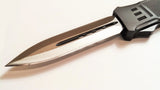 Delta Force OTF Commando D/A Black Automatic Knife Switchblade - Dagger Plain