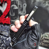 Delta Force VG-10 OTF Knife CNC T6061 w/ Carbon Fiber Blue Screws - Tanto Automatic Switchblade Knives