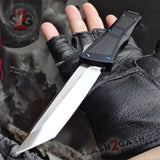 Delta Force VG-10 OTF Knife CNC T6061 w/ Carbon Fiber Blue Screws - Tanto Automatic Switchblade Knives