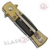 Mini Bronze Stiletto Automatic Knife California Legal Switchblade Knives - Black Acrylic