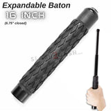Expandable Baton Metal Police Stick w/ Sheath - 16" Inch