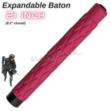 Expandable Pink Baton Metal Police Stick w/ Sheath - 21" Inch