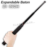 Expandable Baton Metal Police Stick w/ Sheath - 21" Inch