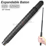 Expandable Baton Metal Police Stick w/ Sheath - 32" Inch