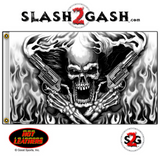 Hot Leathers Assassin Skull Flag 3 x 5 w/ Metal Grommets