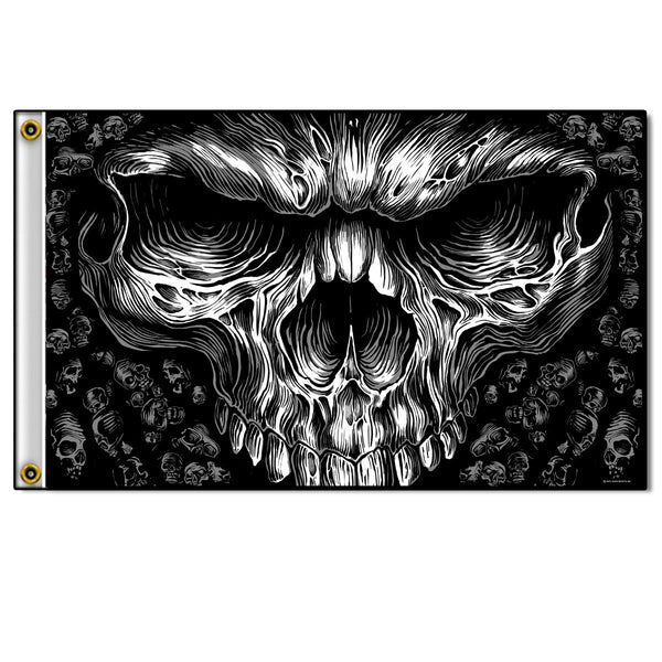 Hot Leathers Shredder Skull Flag 3 x 5 w/ Metal Grommets – Slash2Gash