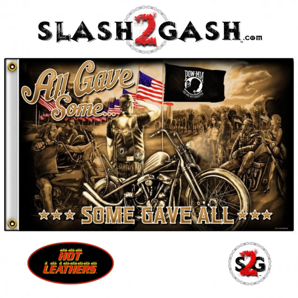 Remembrance Motorcycle Biker Flag 3 x 5 All Gave Some POW MIA Salute – Slash2Gash