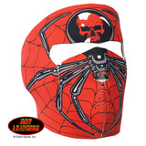 Hot Leathers Spider Neoprene Face Mask Black Widow Web Design