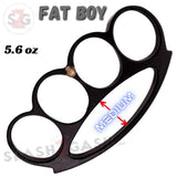 Titanium Rainbow Brass Knuckles Large Fat Boy Extra Wide Chubby Chunk Belt Buckle & Paperweight