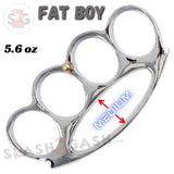 Fat Boy Extra Wide Large Knuckles Chubby Chunk Buckle - Silver Chrome Big Hands