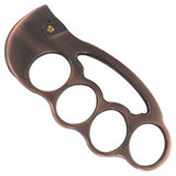 Fighter Knuckles with Automatic Karambit Knife Copper Paperweight