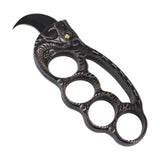 Fighter Knuckles with Automatic Karambit Knife - Don't Tread on Me