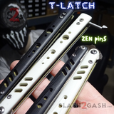 Franken REP Balisong TITANIUM Butterfly Knife Black White G10 - (clone) Replicant w/ Zen Pins STITCHED