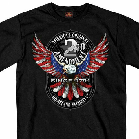 Patriotic Eagle USA American Flag Biker T-Shirt 2nd Amend – Slash2Gash