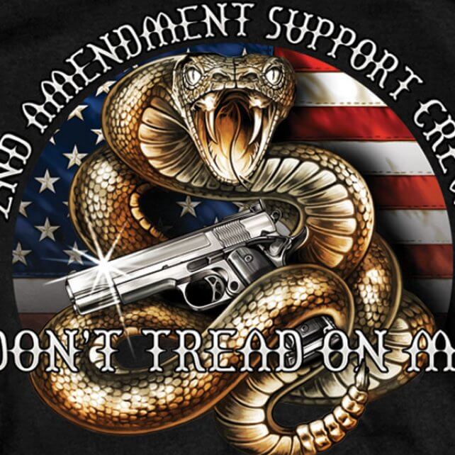 2nd Amendment Rattler T-Shirt Don't Tread On Me Gun Rights S2G – Slash2Gash